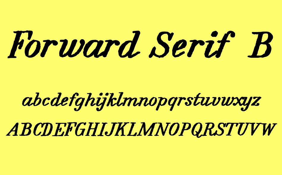 Forward Serif font