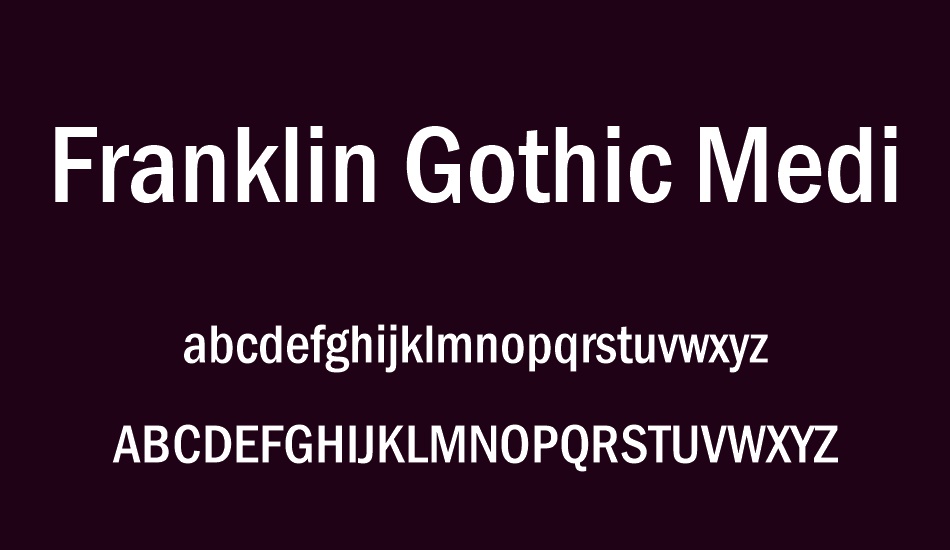 franklin-gothic-medium-cond font