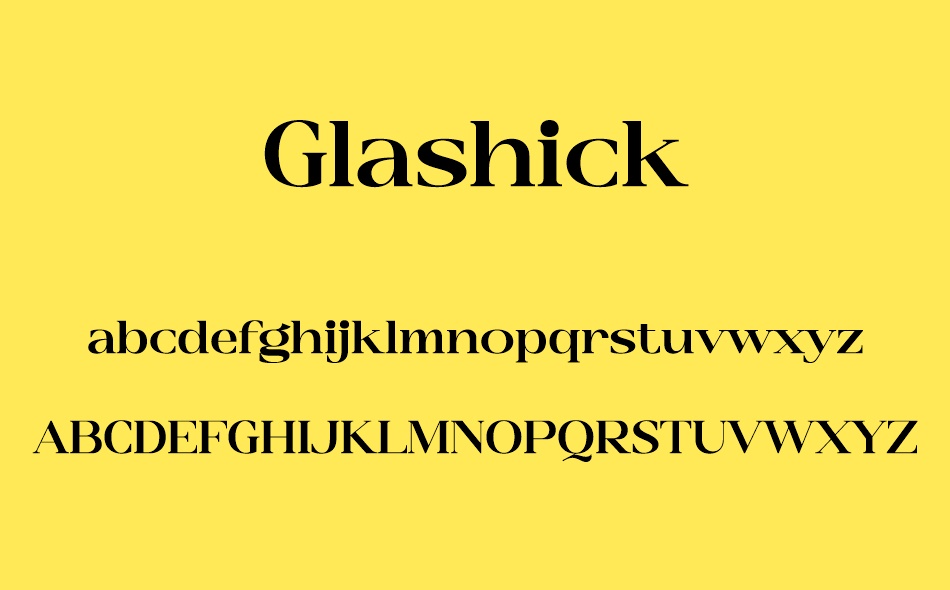 Glashick font