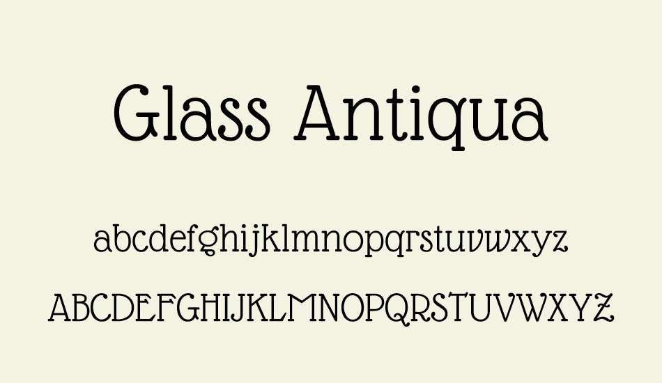 glass-antiqua font