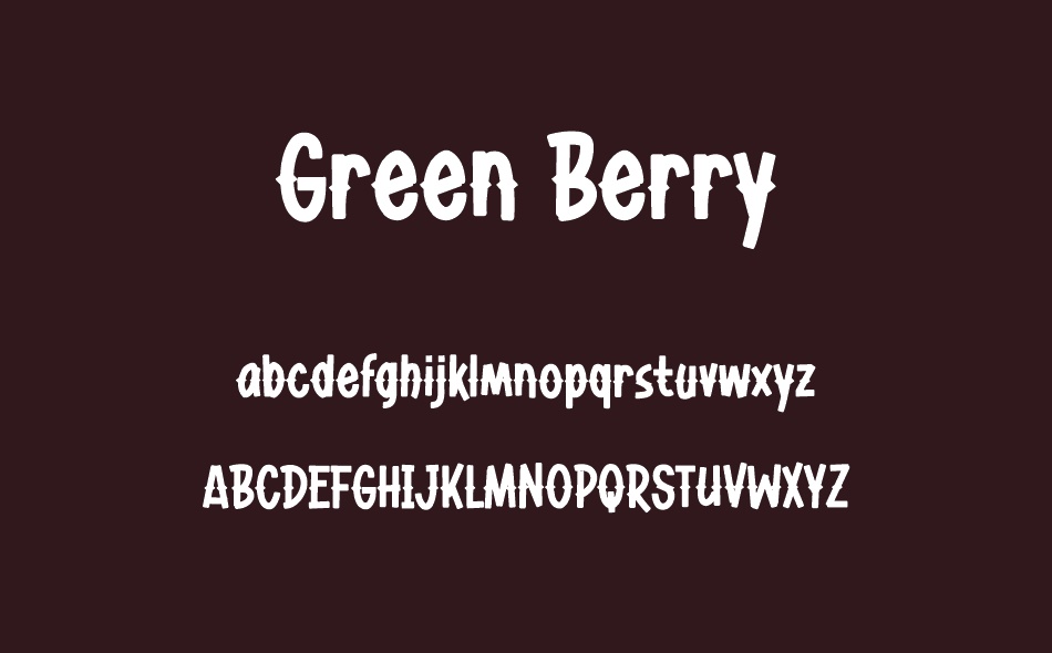 Green Berry font