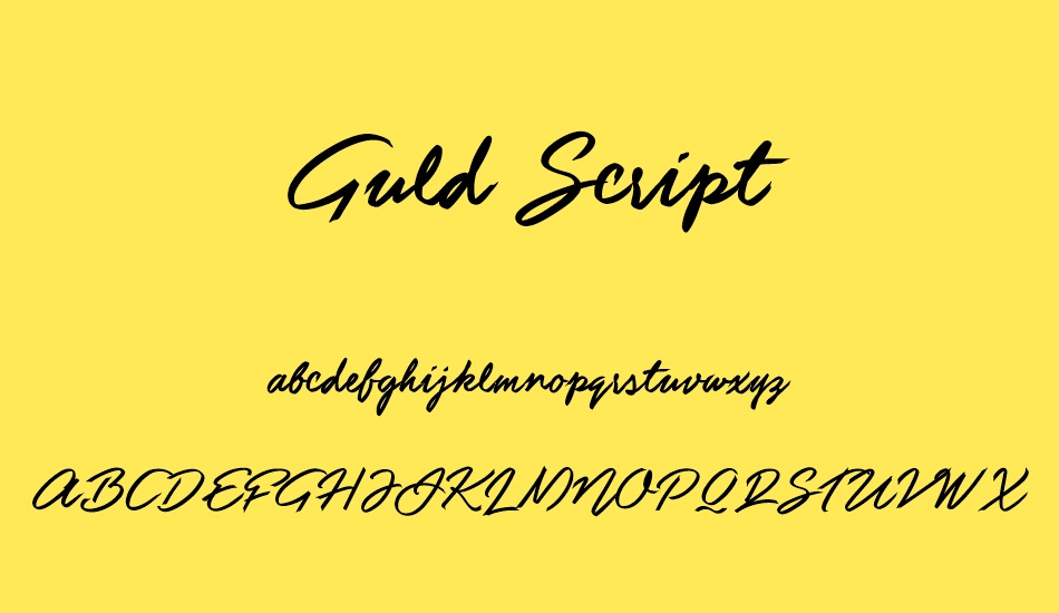 guld-script-personal-use-only font
