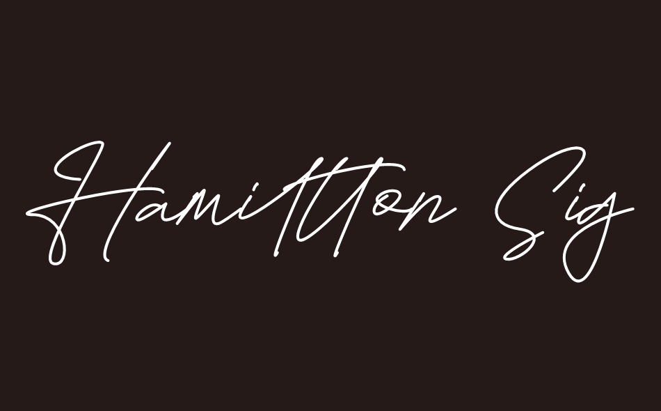 Hamiltton Signature font big