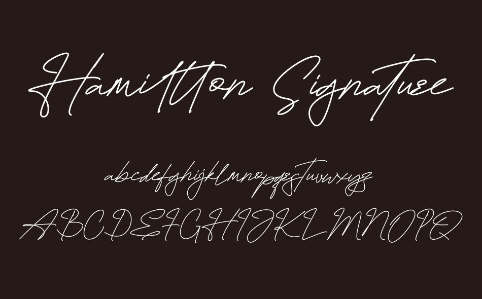 Hamiltton Signature font