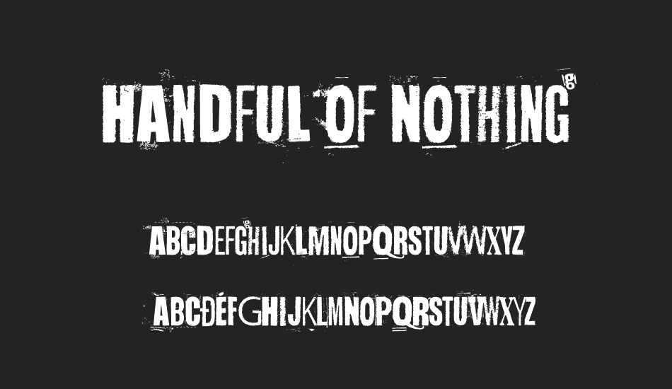 handful-of-nothing font
