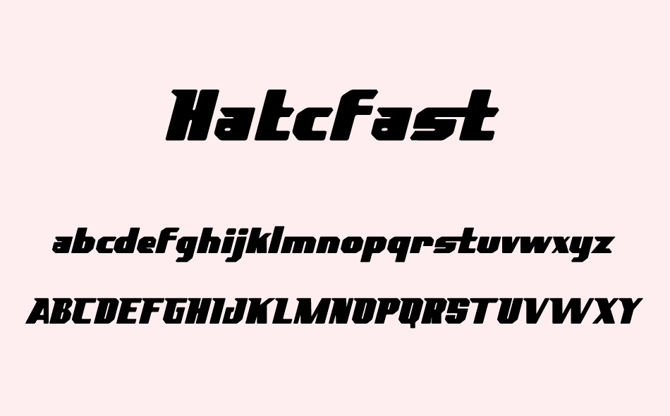 Hatcfast font