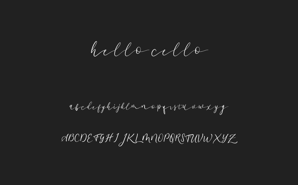 Hello Cello font