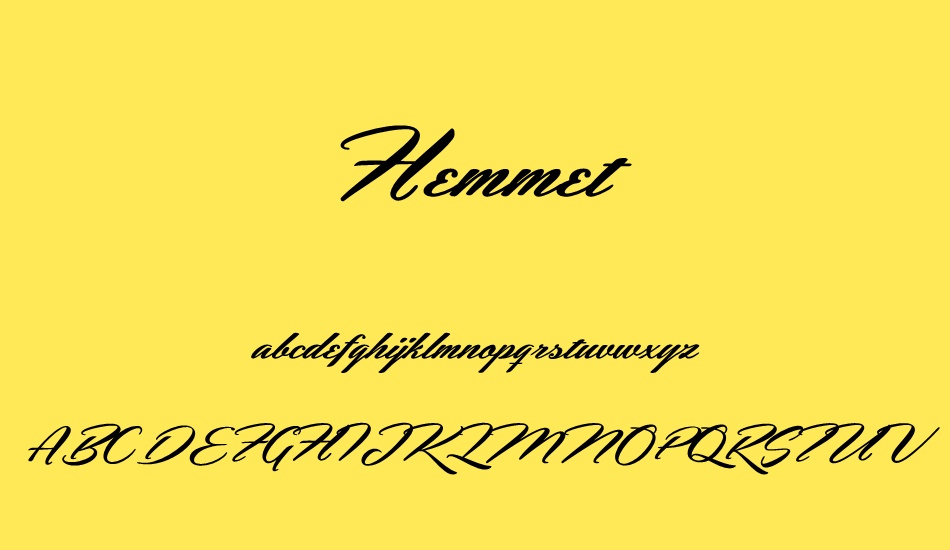 hemmet-personal-use-only font