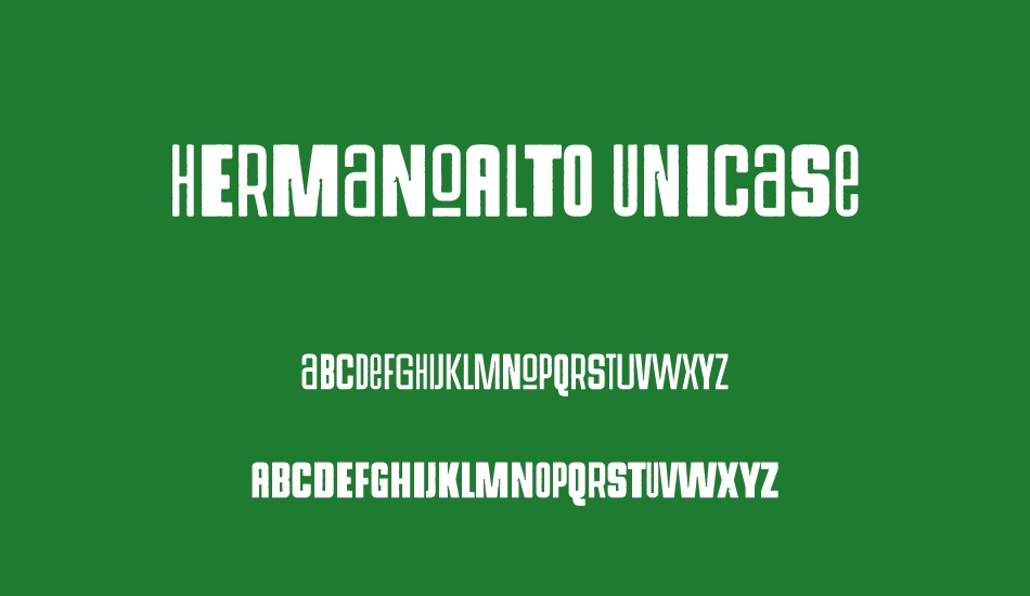 hermanoalto-unıcase font