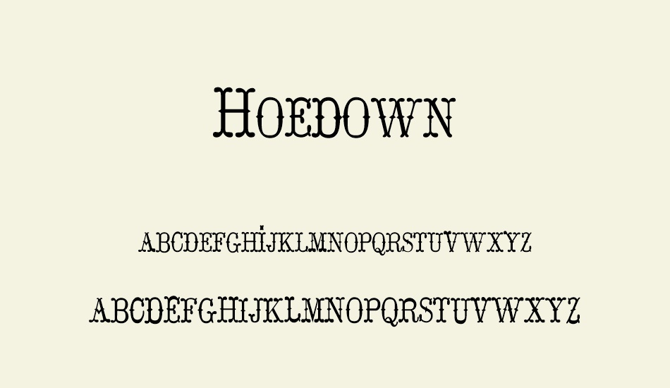hoedown font