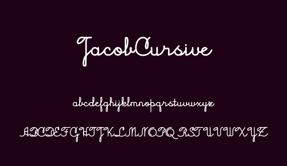 jacobcursive font