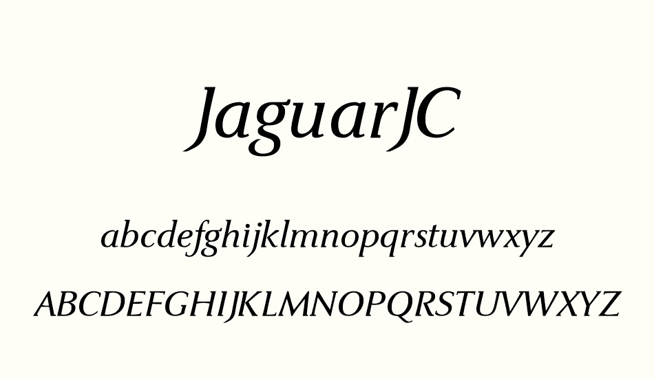 jaguarjc font