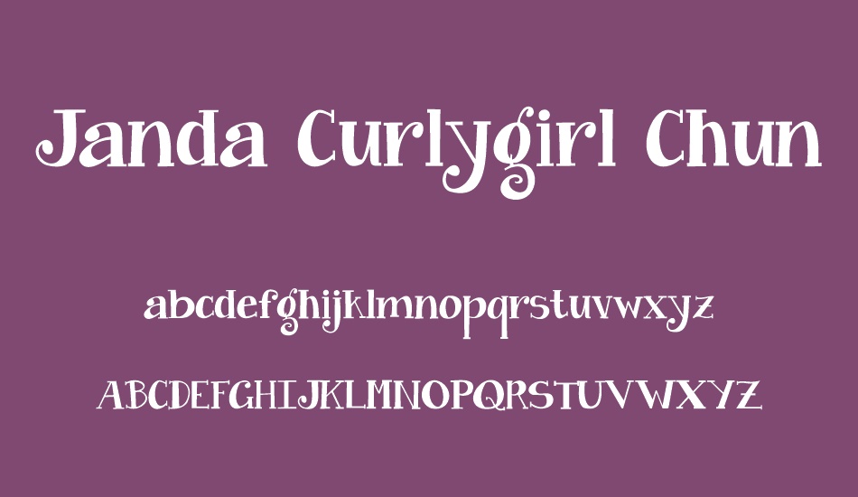 janda-curlygirl-chunky font