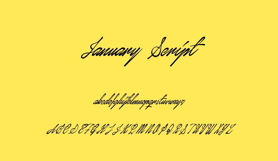 january-script-personal-use font
