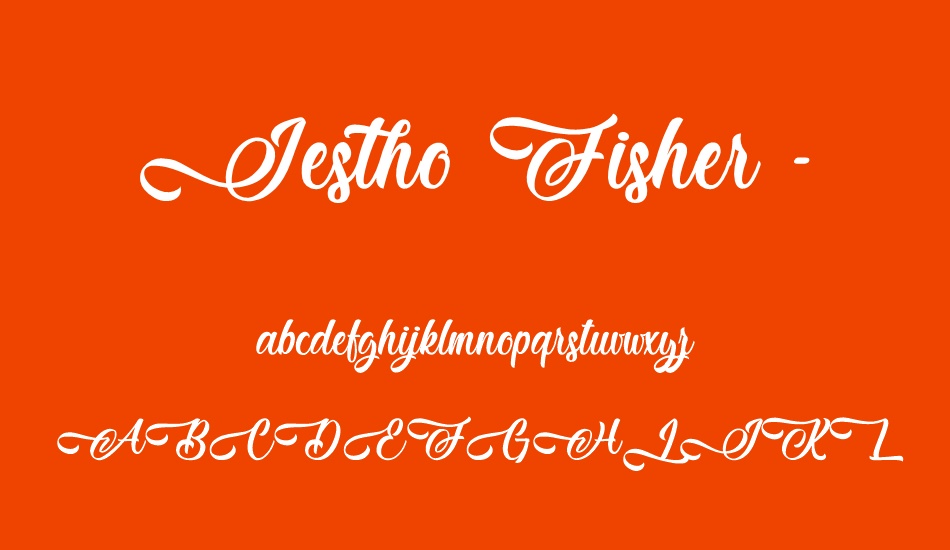 jestho-fisher---personal-use font
