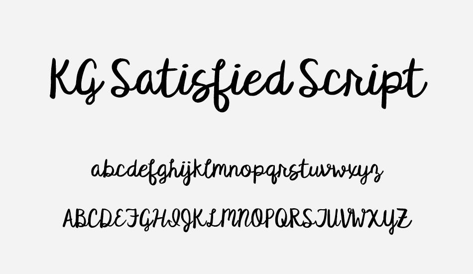 kg-satisfied-script font
