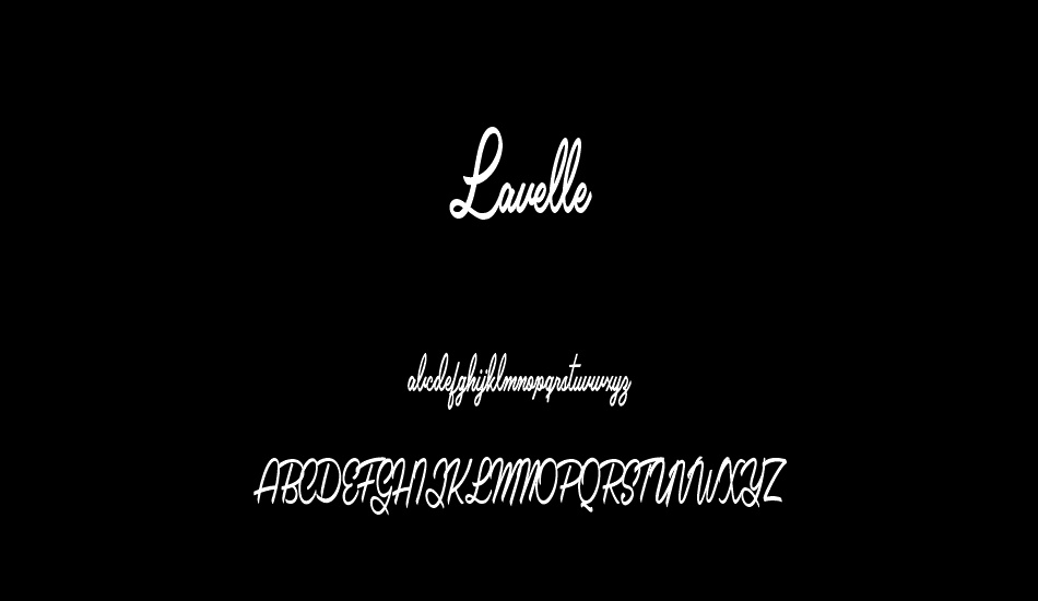 lavelle-personal-use font