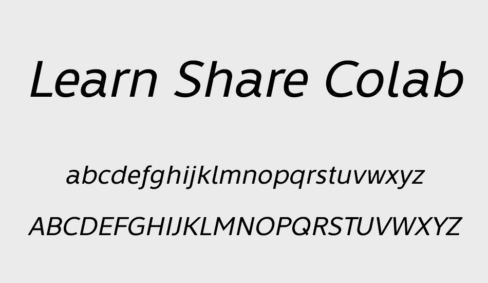 learn-share-colaborate font
