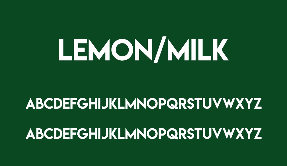 lemon-milk font