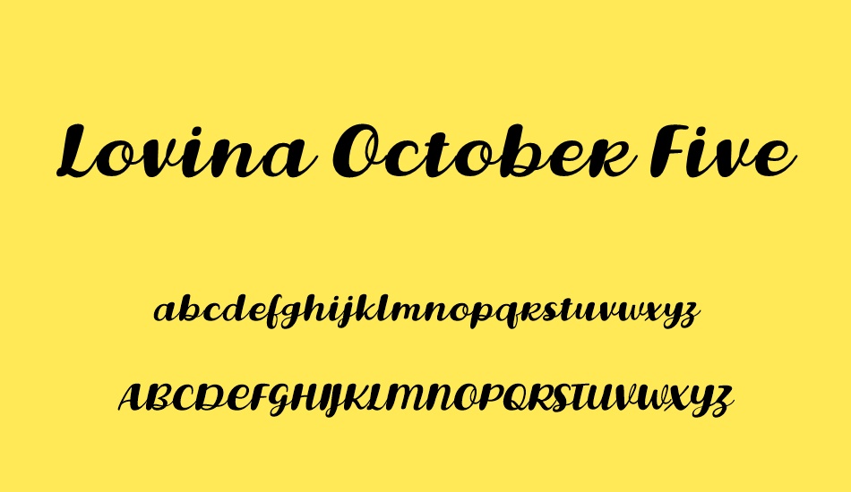 lovina-october-five font