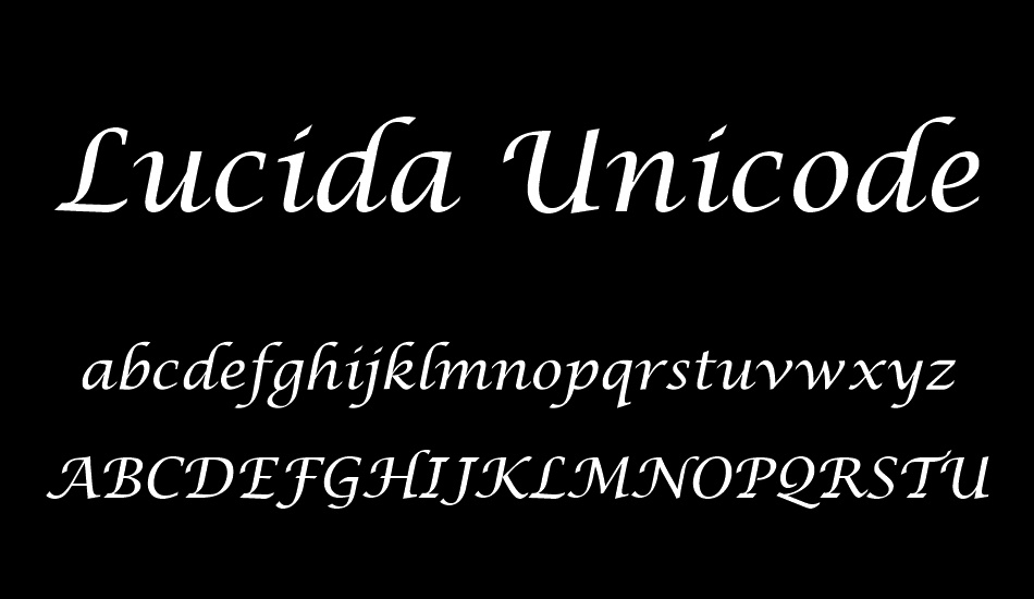 lucida-unicode-calligraphy font