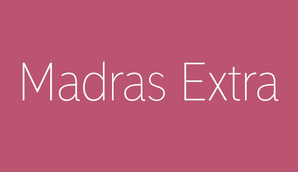 madras-extra-light font big