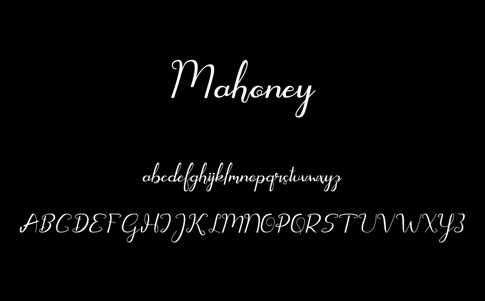 Mahoney font