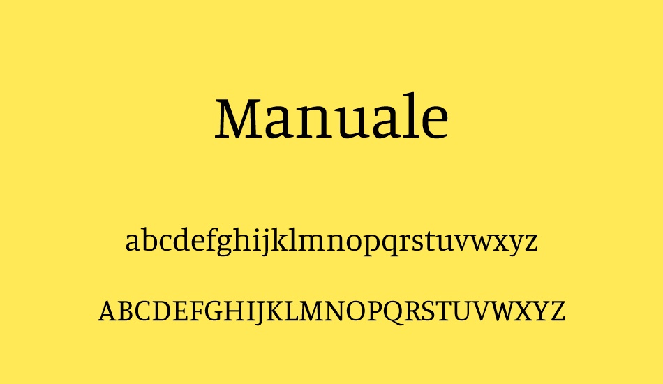manuale font