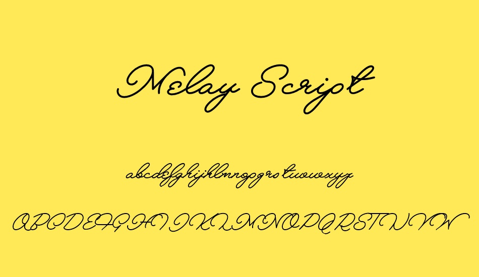 melay-script-personal-use font