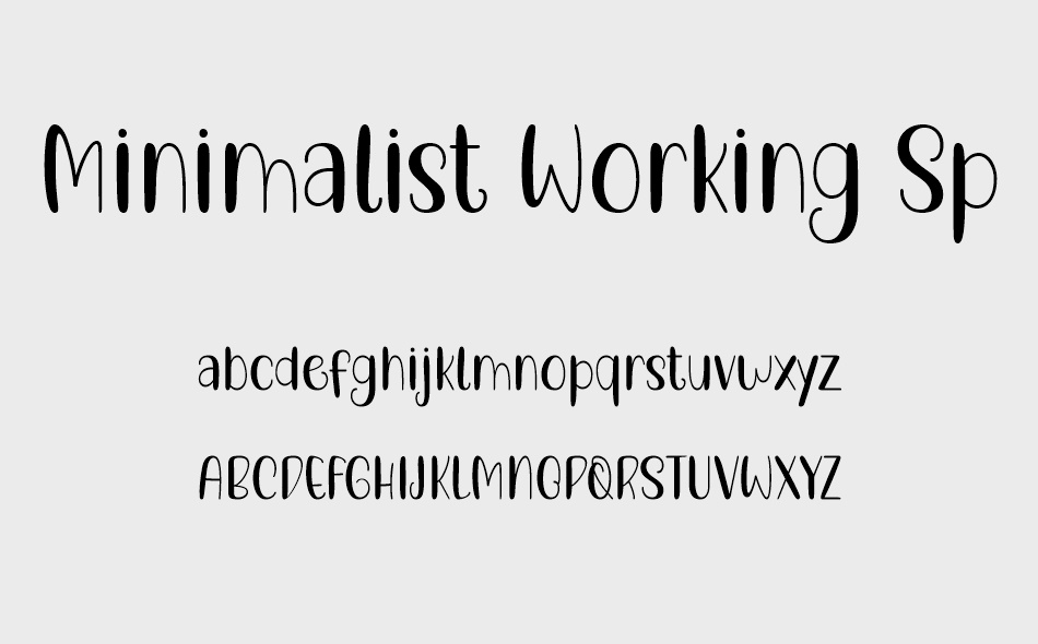 Minimalist Working Space font