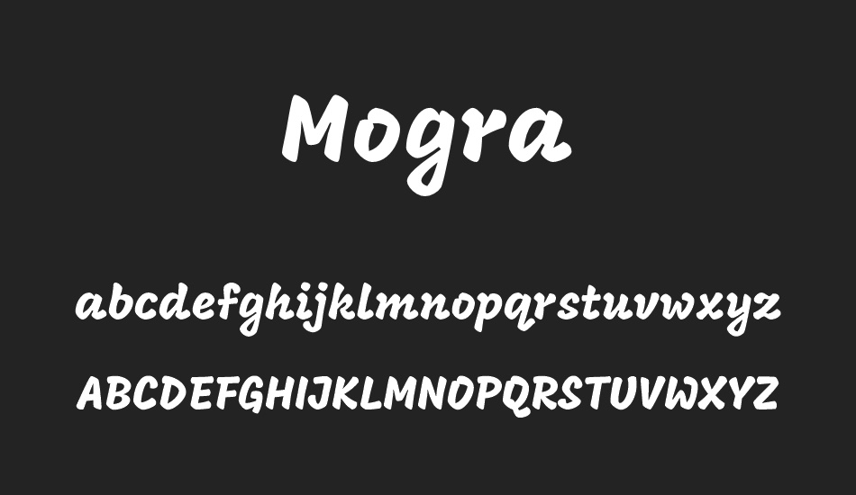 mogra-regular font