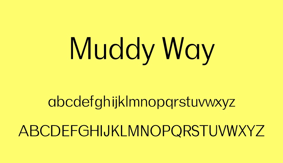 muddy-way font