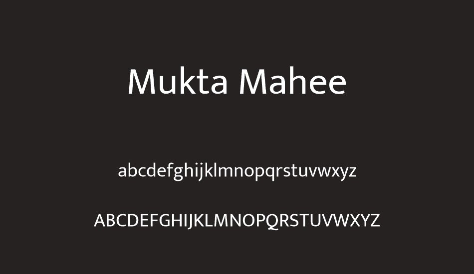 mukta-mahee font