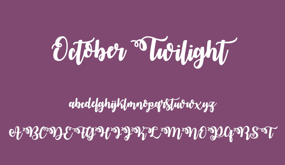 october-twilight font