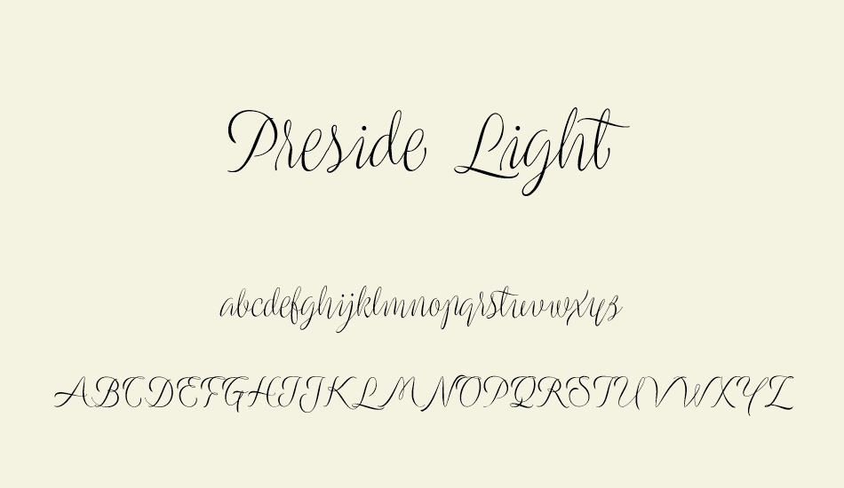 preside-light-personal-use-only font