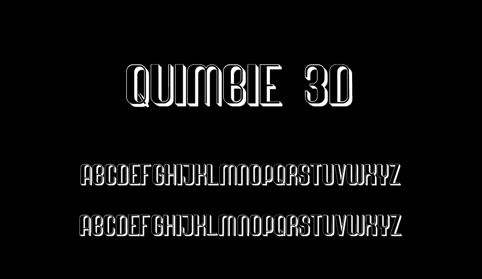 quimbie-3d font
