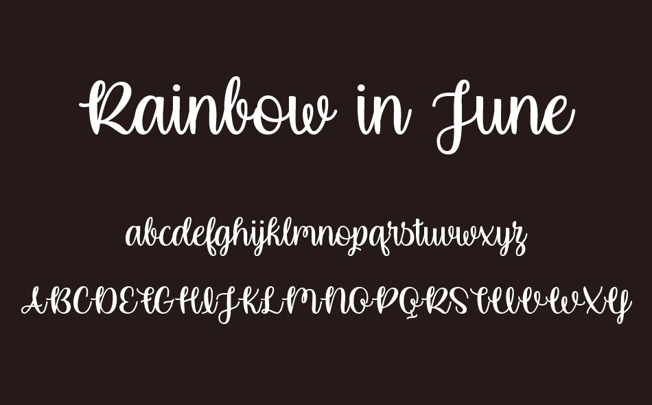 Rainbow in June font