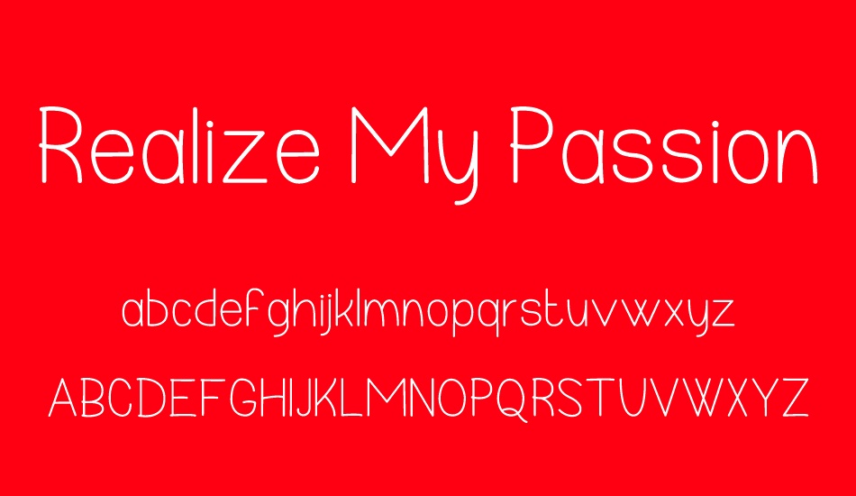 realize-my-passion font