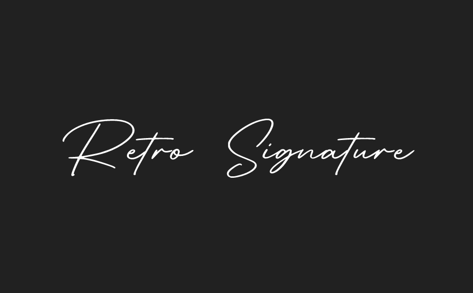 Retro Signature font big
