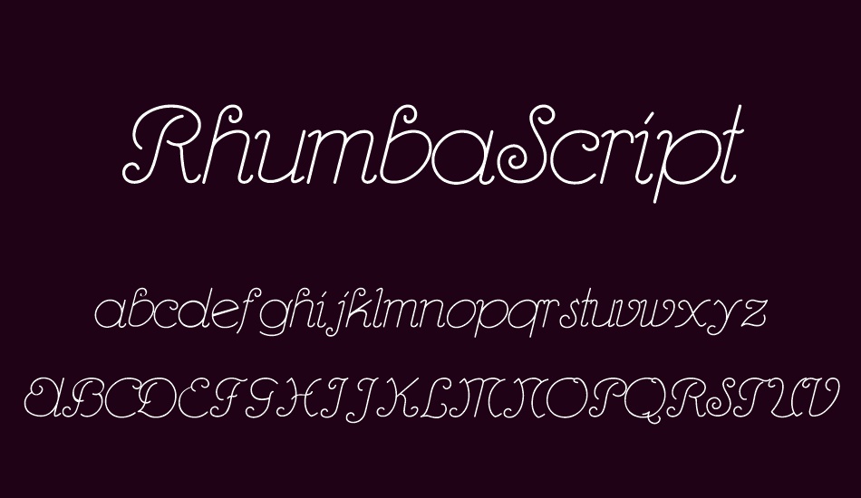rhumbascript font