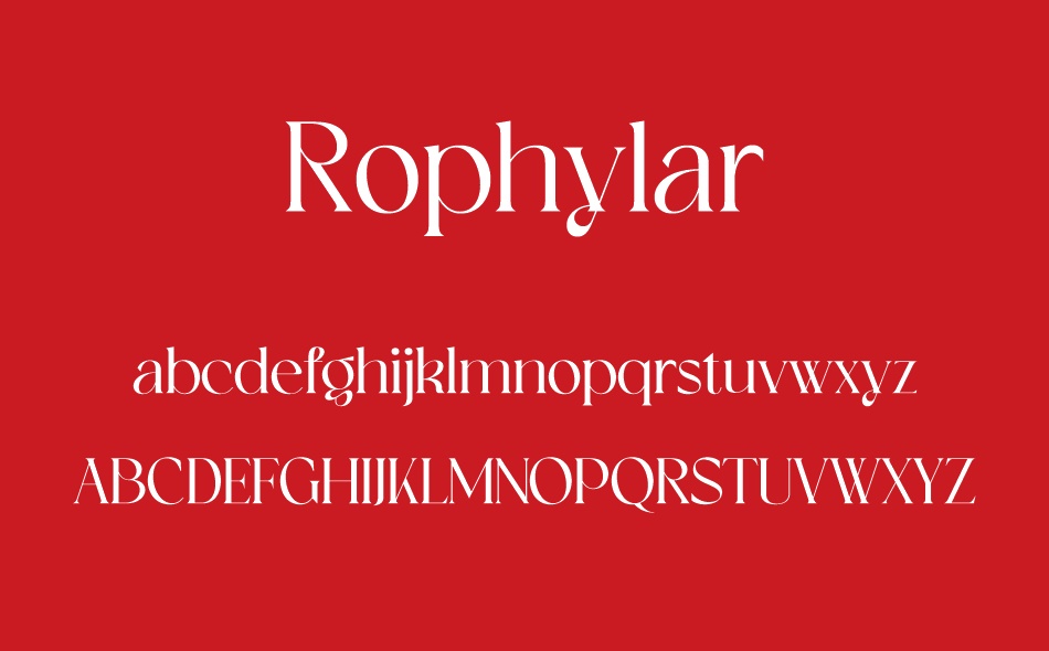 Rophylar font