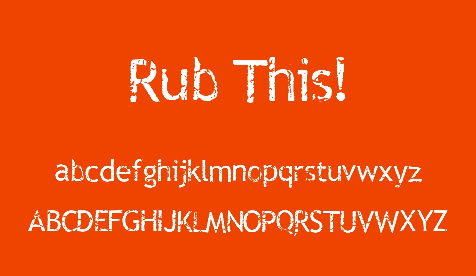 rub-this font