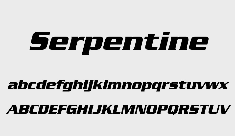 serpentine font