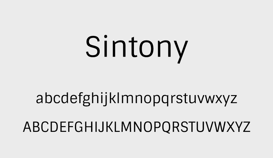 sintony font