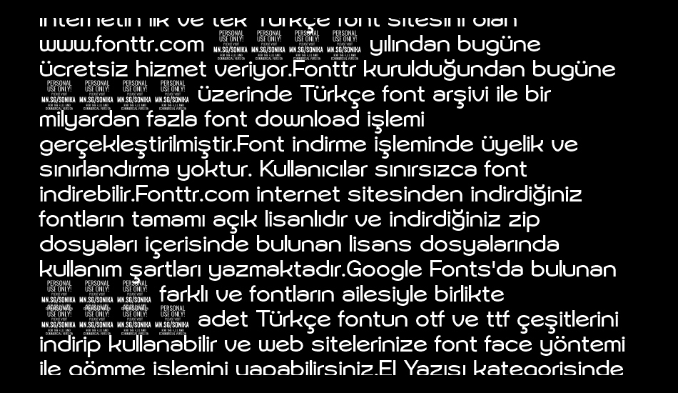 sonika-personal-use font 1