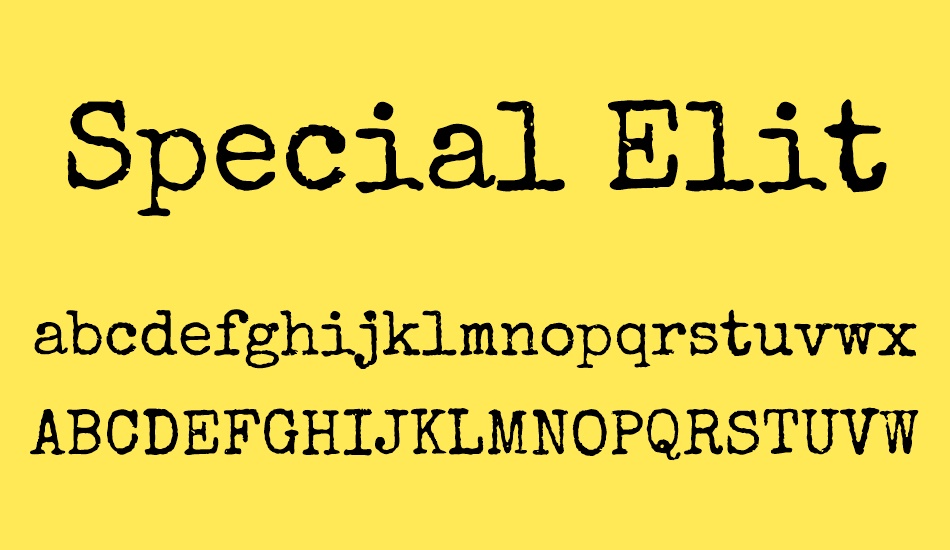 special-elite font