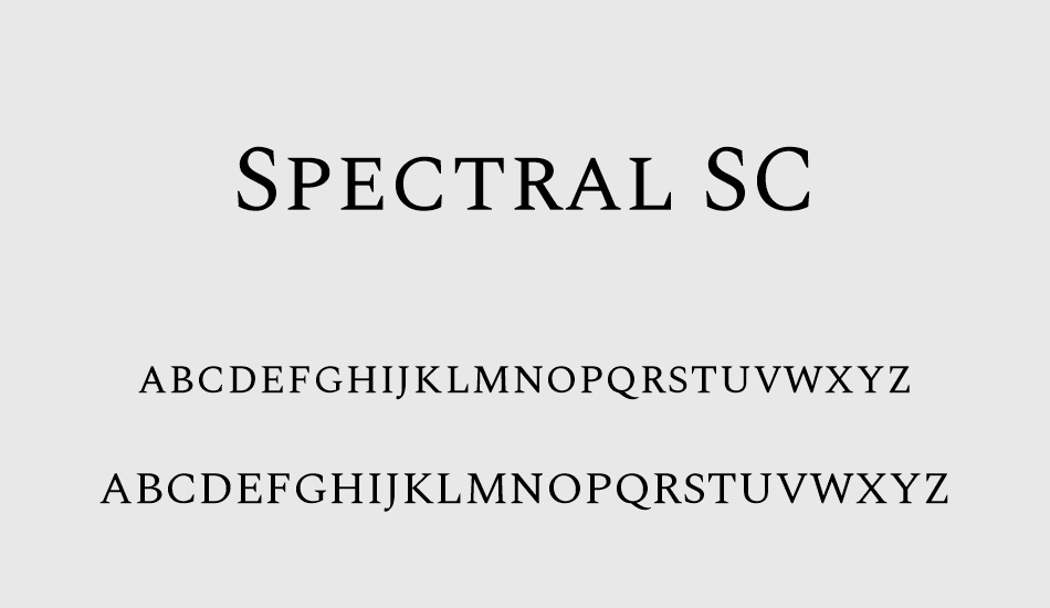 spectral-sc font