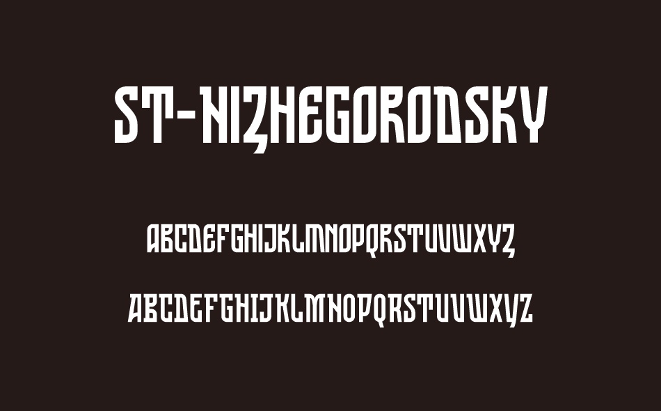 ST Nizhegorodsky font