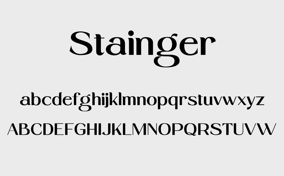 Stainger font