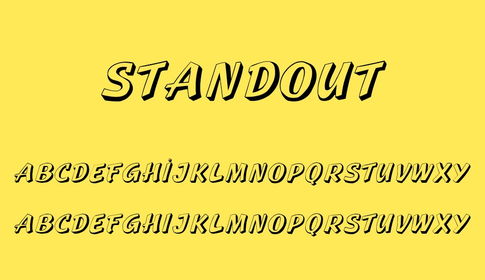 standout font